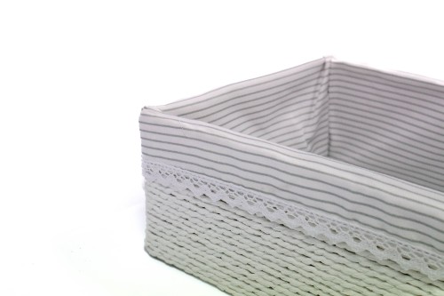 Tiroir à papier en corde blanche